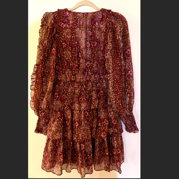 Ulla Johnson Floral Mini Dress - Purple and Brown - Picture 2 of 3